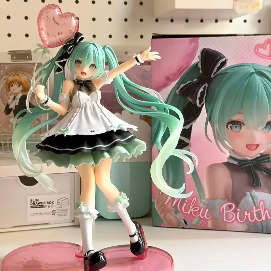 New Hatsune Miku Anime Figure Toys Birthday Party Styling MIKU Kawaii Cartoon PVC Action Figurine Model Doll Birthdays Gift Kids