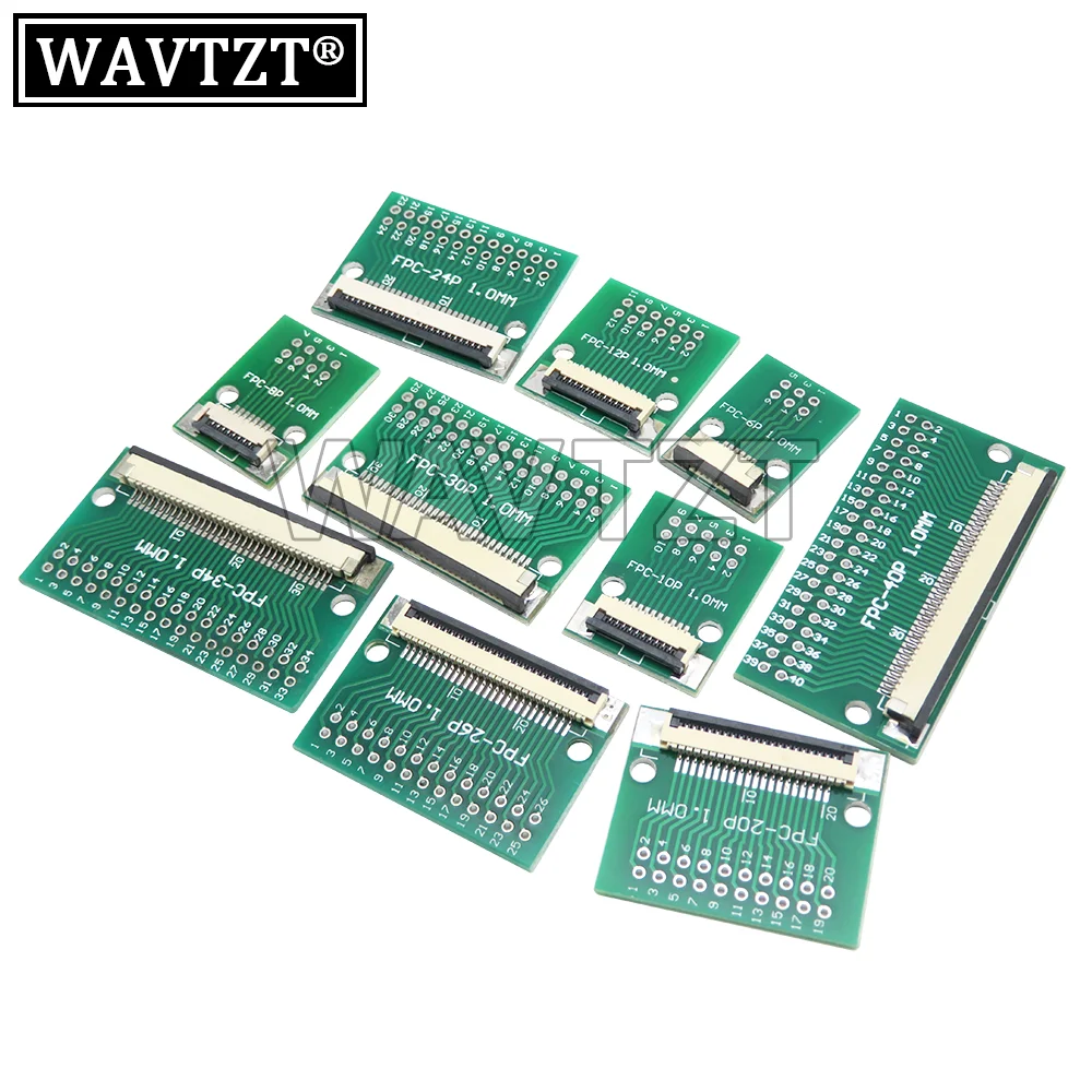 1PCS FPC FFC 0.5MM 1.0MM Pitch For Cable Transfer Conversion Board DIY PCB Board 6P 8P 10P 20P 30P 40P 60P