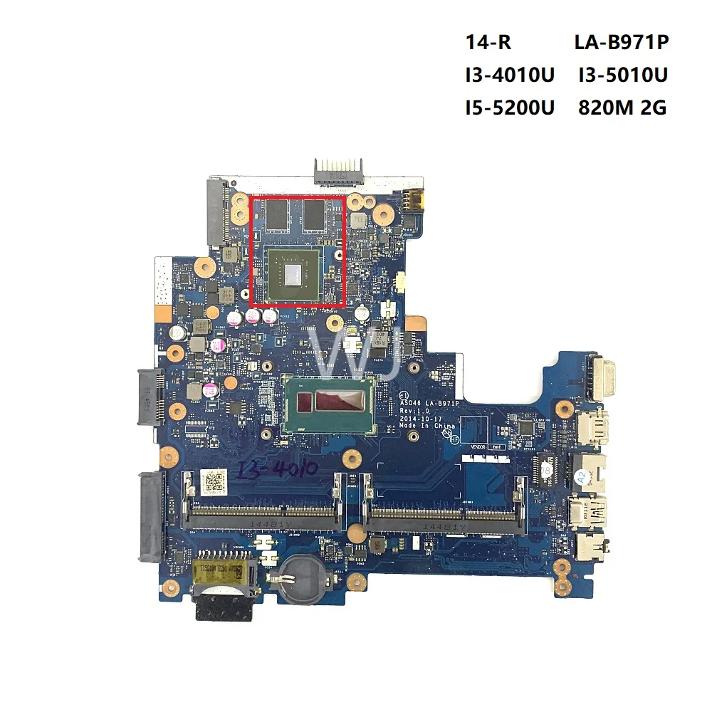 For HP 14-R LA-B971P I7-7500U I3-4010U I3-5010U I5-5200U 820M 2G  Motherboard with100% Tested