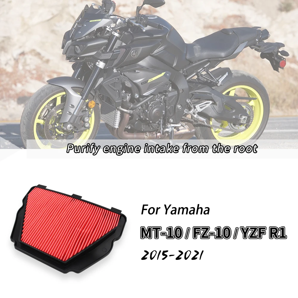 Motorcycle Air Filter Replaces for YAMAHA YZF R1 2015 2019 MT10  MT 10 FZ10 FZ 10 2017 2018 2019 2020 2021