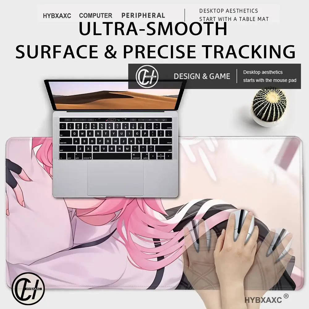 HYBXAXC Anime Cute Girl Blue Archive Mouse Soft Pad Large Accessories 900x400mm Desk Mats Carpet
