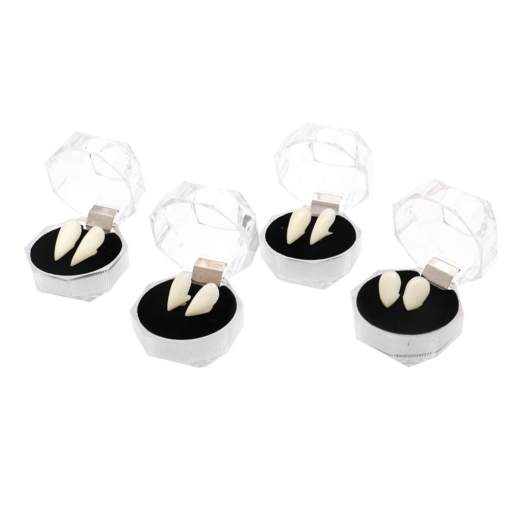 مصاص دماء الأنياب الدعائم قسط الراتنج غير سامة تأثيري الأسنان كاذبة لحفلة الهالوين حفلة تنكرية مخيف متعة الجدة المزحة #4