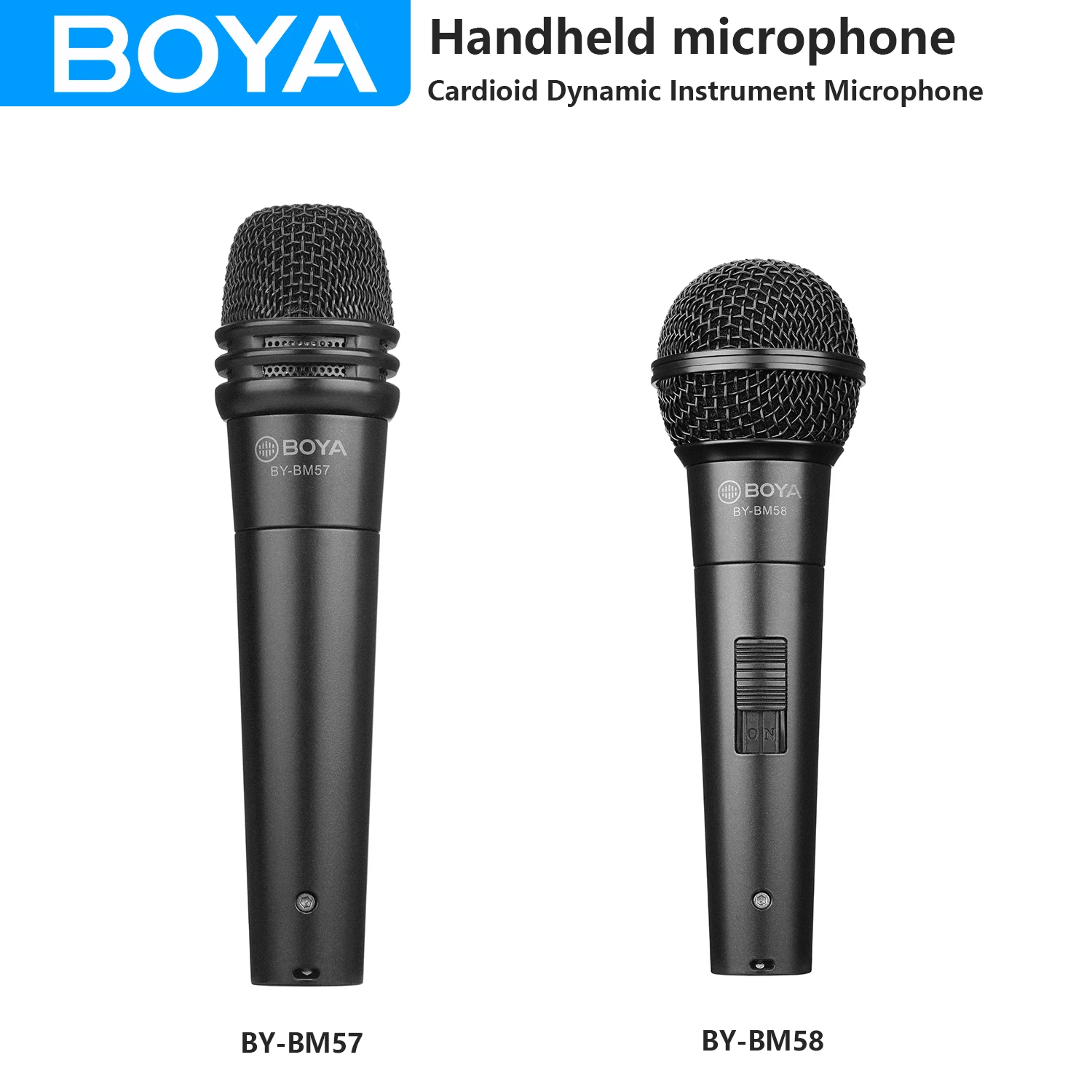 BOYA BY-BM57/58 Cardioid Dynamic Microphone for Band Instrument Vocal Speaker Recording Live Audio Recording Live Stage Theater