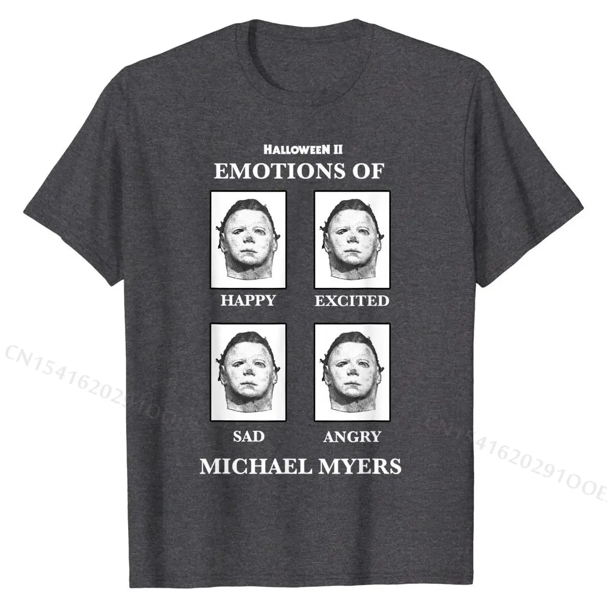 Halloween 2 Emotions Of Michael Myers T-Shirt Street Cotton Men\'s T Shirt Casual Wholesale T Shirt