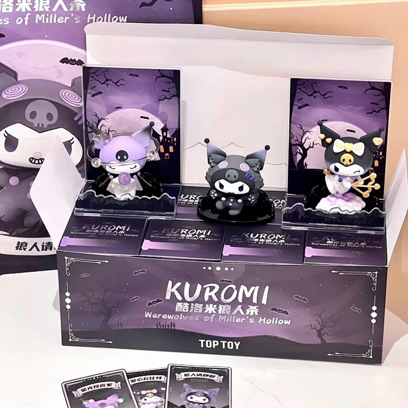 2023 New Genuine Sanrio Anime Kuromi Werewolf Killing Series Kawaii Blind Box Fun Game Kids Cartoon Trend Toy Christmas Gift