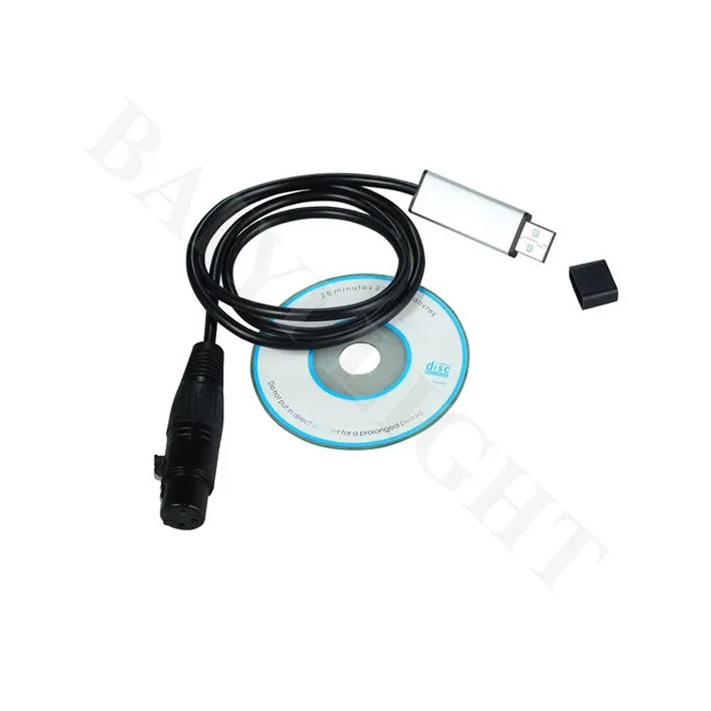Envío Gratis adaptador de interfaz USB a DMX luz de escenario PC controlador DMX512 atenuador conversión de señal USB DMX