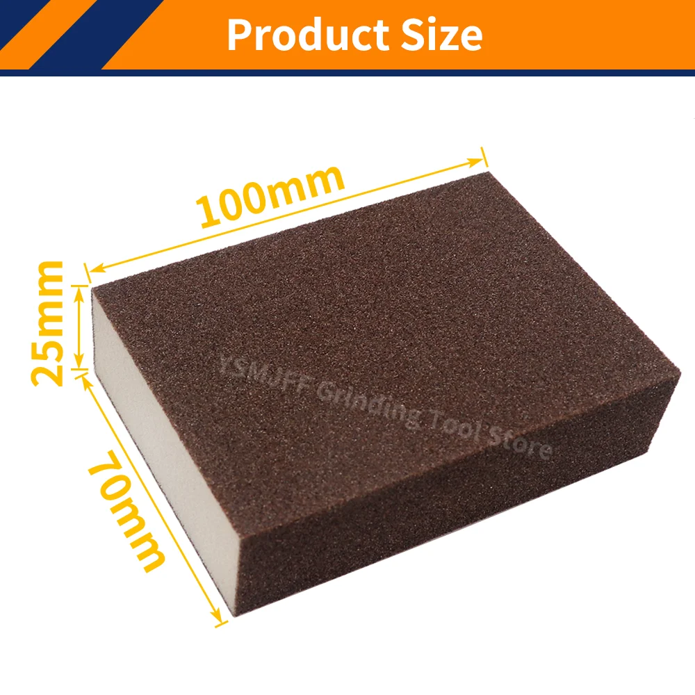 10CS Sanding Sponge Block,Washable and Reusable Sanding Block Abrasive Foam Pad Coarse Medium Fine for Wood Metal Hand Grinding