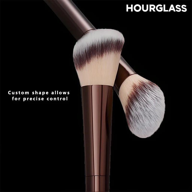 HORGLASS No. 15 pincel de blush líquido, pincel de contorno angular, pincel de pó solto, ferramentas de beleza profissionais