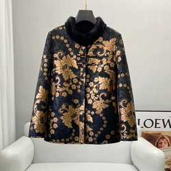 Pudi novo padrão de moda luxo real lã pele para dentro com vison gola casaco inverno ct272