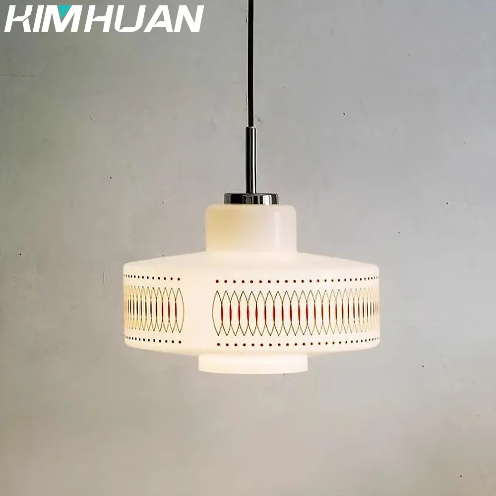 Lampu hias rumah liontin kaca Nordic lampu untuk ruang tamu restoran kamar tidur belajar dalam ruangan penerangan gantung