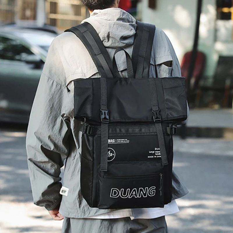 

Trendy Large Capacity Backpack Outdoor Travel Camping Rucksack Large Capacity Hiking Bag Korean Version Travel Student Knapsack