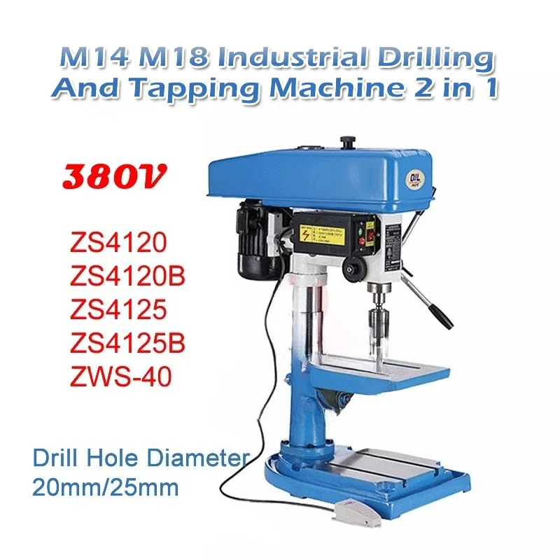 

Multifunctional Industrial Drilling And Tapping Machine 2 In 1 Electric Tapper Threading Machine 380V Drill Hole Diameter 20mm