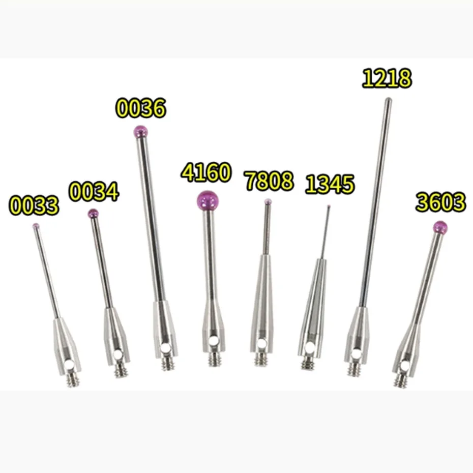 جديد M2M3 Renishaw إبرة قياس ثلاثية الأبعاد قياس رئيس روبي قياس إبرة 0.5/1.0/1.5/2.0/3 #5