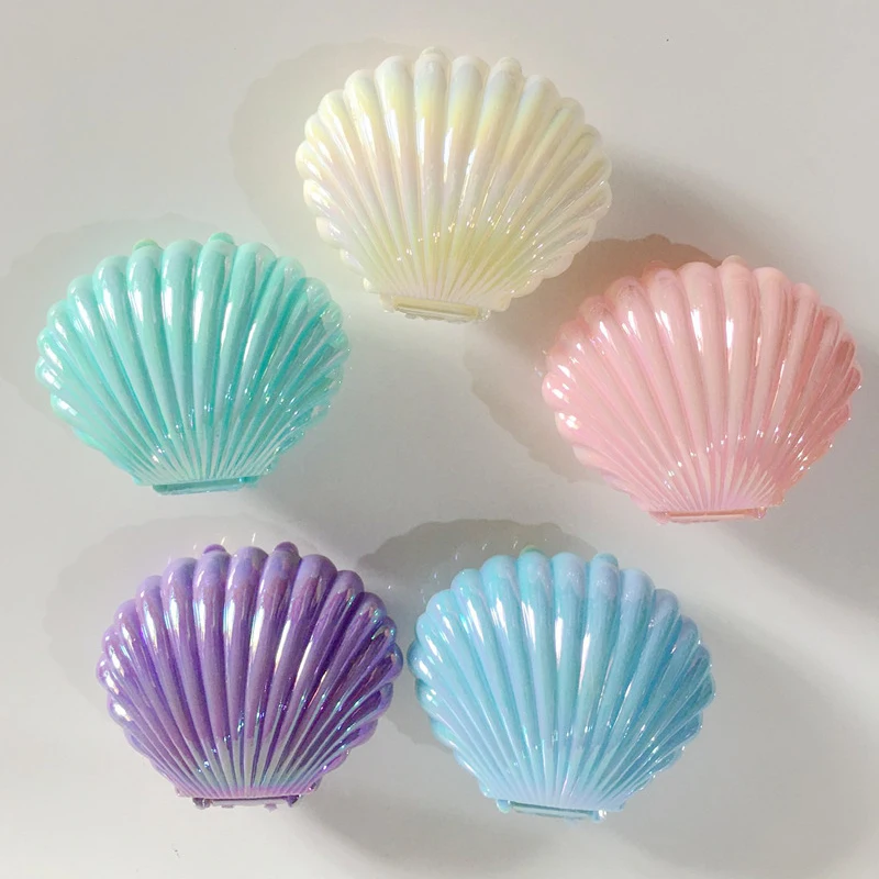Boîtes à bonbons coquillages en plastique, emballage cadeau mignon, sacs de rangement de bijoux de maquillage, décor de fête, décor de faveur de mariage, 1 pièce