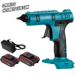 600W Cordless Hot Melt Glue Gun Anti-scald Rechargeable with 2pcs 11mm Glue Sticks Home DIY Repair Tool for Makita 18V Battery