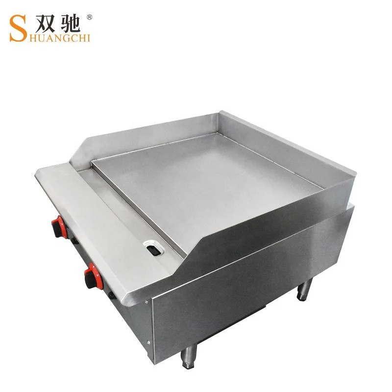 Gas Counter Top Flat Griddle Grill Restaurant Kitchen Equipment Machine American Style With Two Switches