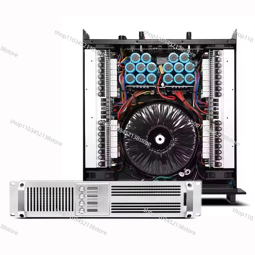 2U 4 * 800W 4-channel Power Amplifier Class H Stereo Professional Audio System Professional Audio Amplifier