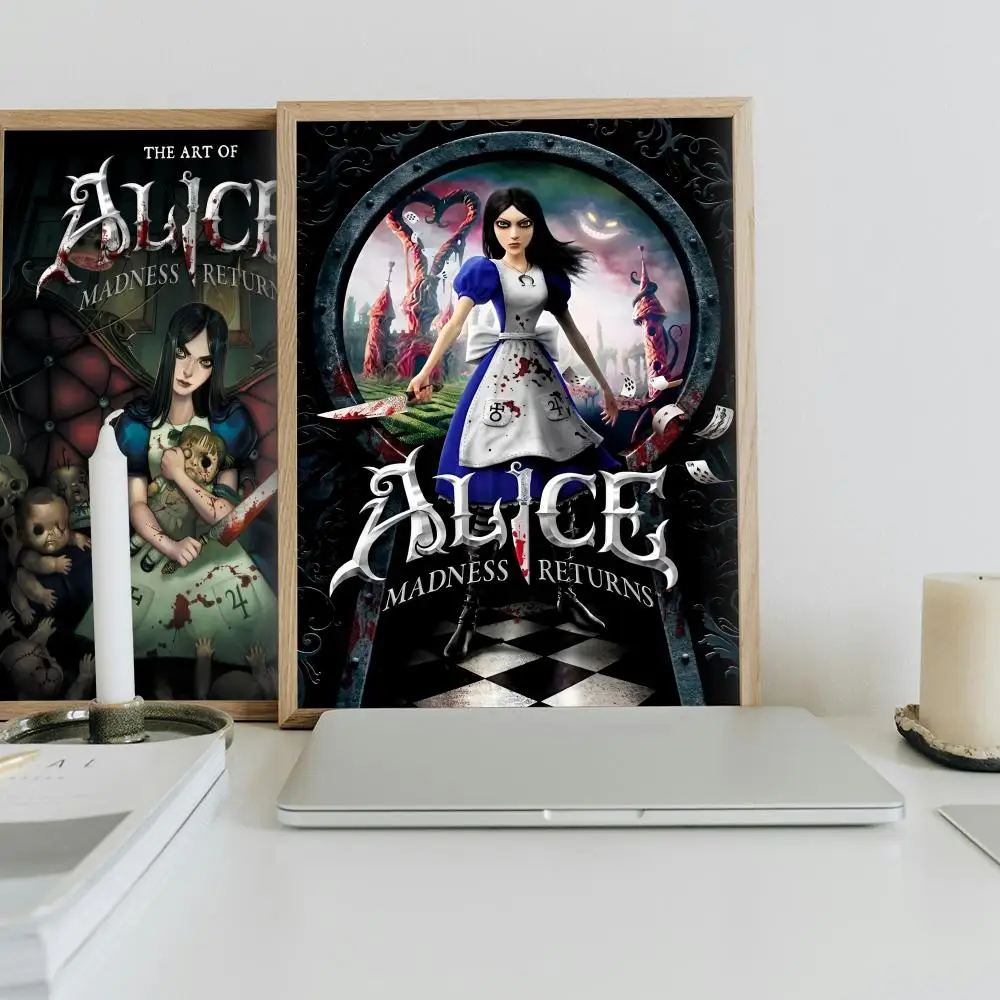 Игра A-Alice Madness Returns плакат самоклеящийся домашний декор липкая стена водостойкий домашний гостиная бар эстетический декор