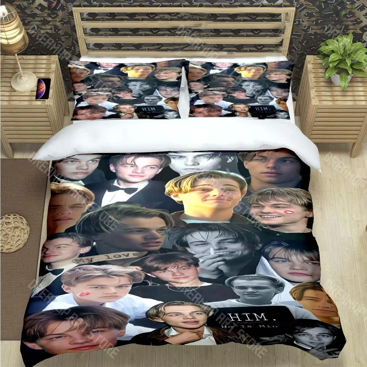 2026 Famous Actor L-Leonardo DiCaprio Print Bedding Sets Bed Supplies Set Duvet Cover Bed Comforter Set Bedding Set Luxury Gift