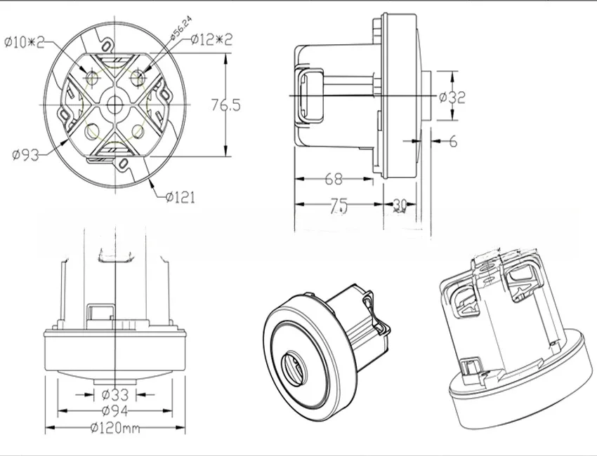 

2026NEW Hollow Vacuum Cleaner Motor 463.3