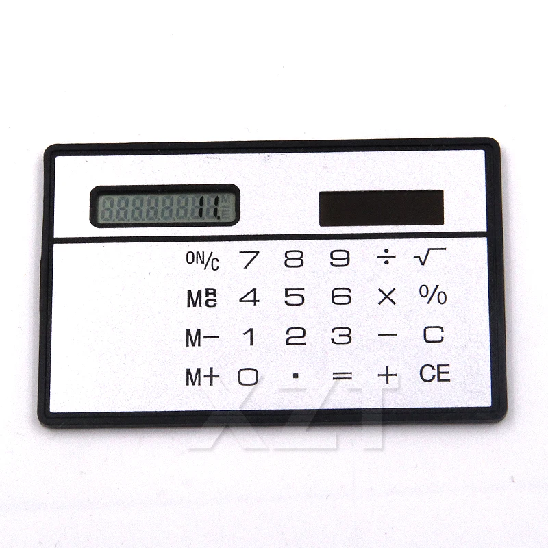 8 Digit Ultra Thin Solar Power Calculator with Touch Screen Credit Card Design Portable Mini Calculator for Business School