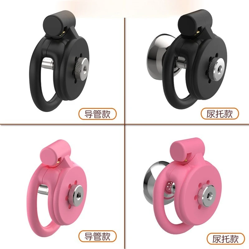 3D-Printed Flat Chastity Cage with Urethral Lock and Catheter Male Penis CB Lock BDSM Training Celibacy Restraint  Adult Sex Toy view 3