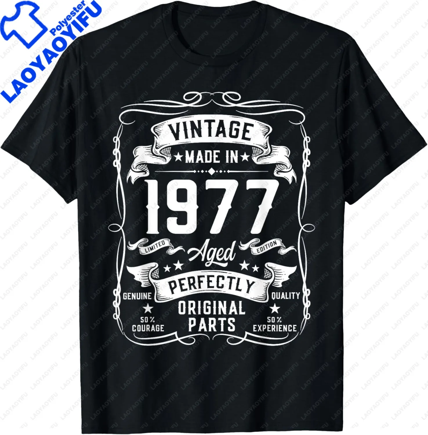 Jahrgang 1977. Alle Originalteile. T-Shirt Unisex Sommer Streetwear Tops Casual T Shirt für Mann Camisas – Detail 6