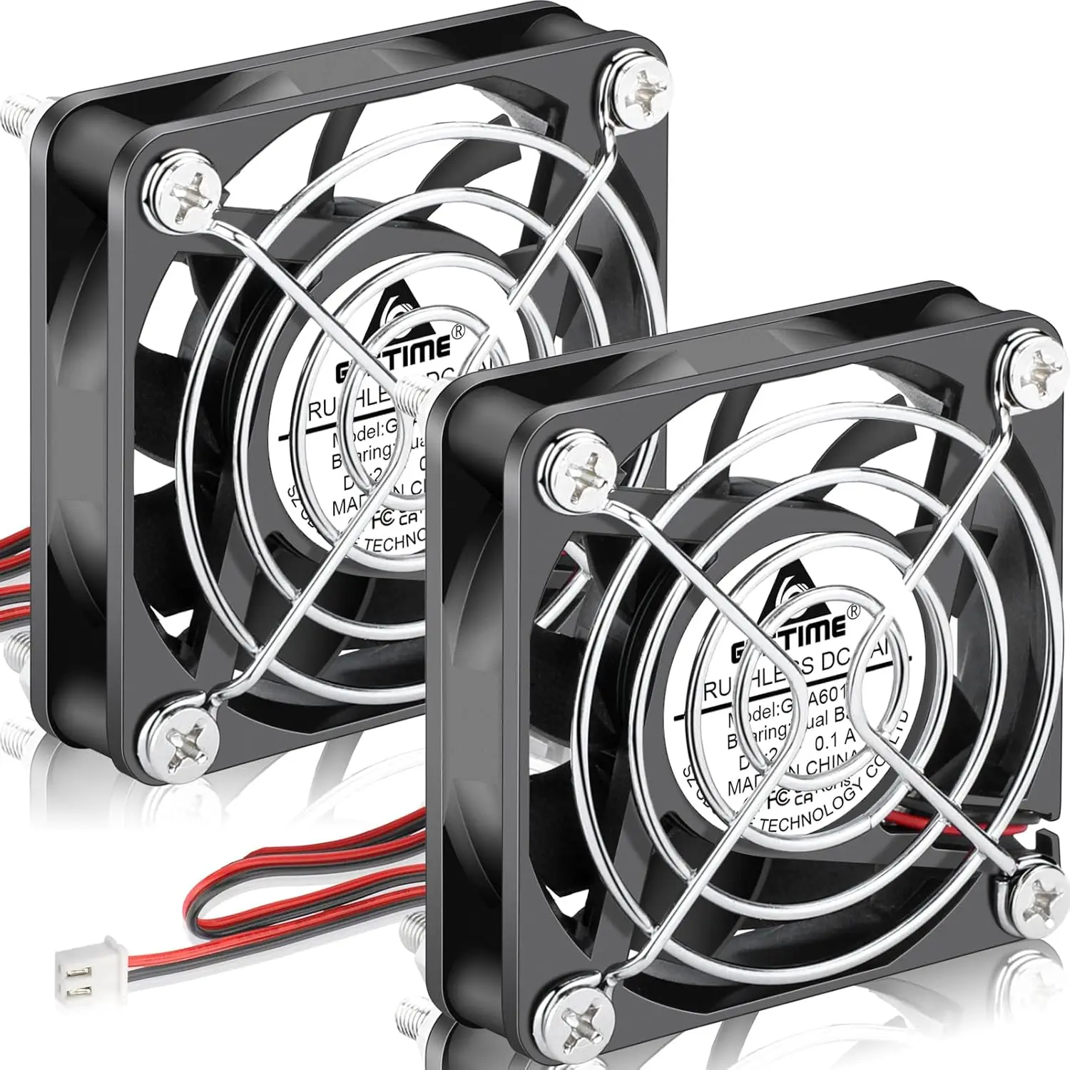 2-pack-24v-6015-60mm-x-15mm-dual-ball-bearing-brushless-dc-cooling-fan-2-pin-for-cr-6-ender-3s1-pro-3d-printer-part