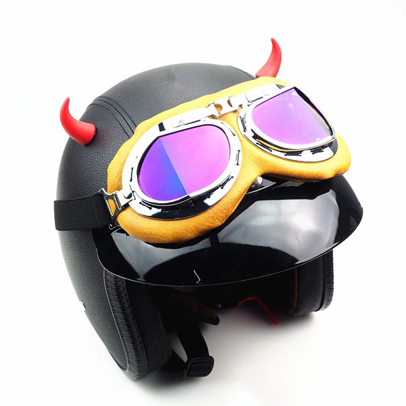 

1PC Creative Silicone Motorcycle Helmet Accessories Kawaii Devil Ox Horn Suction Cup Decorative Horns