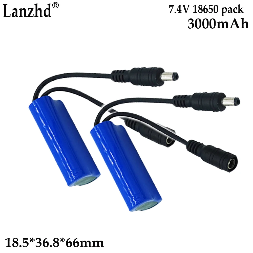 

1-10PCS 18650 2S1P 7.4V battery pack For Vacuum cleaner sterilizes gun Gun speaker LED light instrument battery fan 3000mA