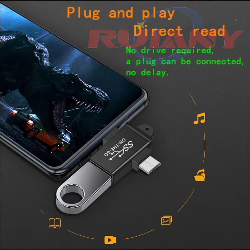 Mobile phone connect USB USB USB universal charging converter android otg adapter Android