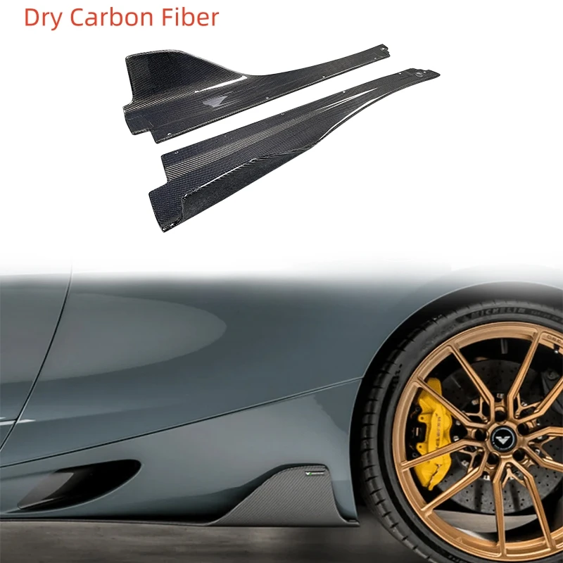 

Боковые лезвия из сухого углеродного волокна, разделитель для McLaren 720S 2017-2022, боковая юбка, углы, спойлеры, аксессуары, комплект для тела