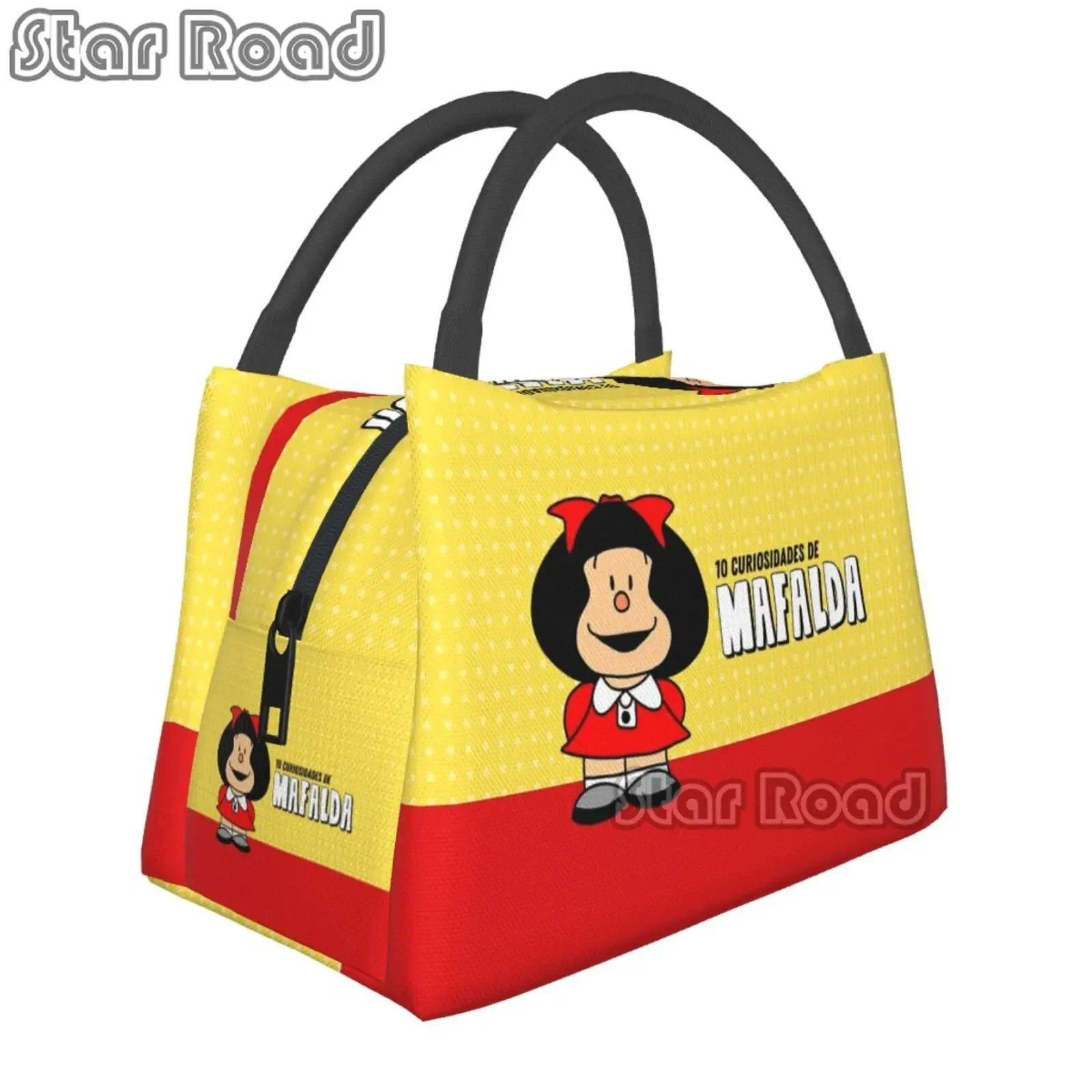 Mafalda Quino Lunch Bag for Child Cartoon Designer Lunch Box Leisure Picnic Cooler Bag borse termiche portatili per il pranzo per la scuola