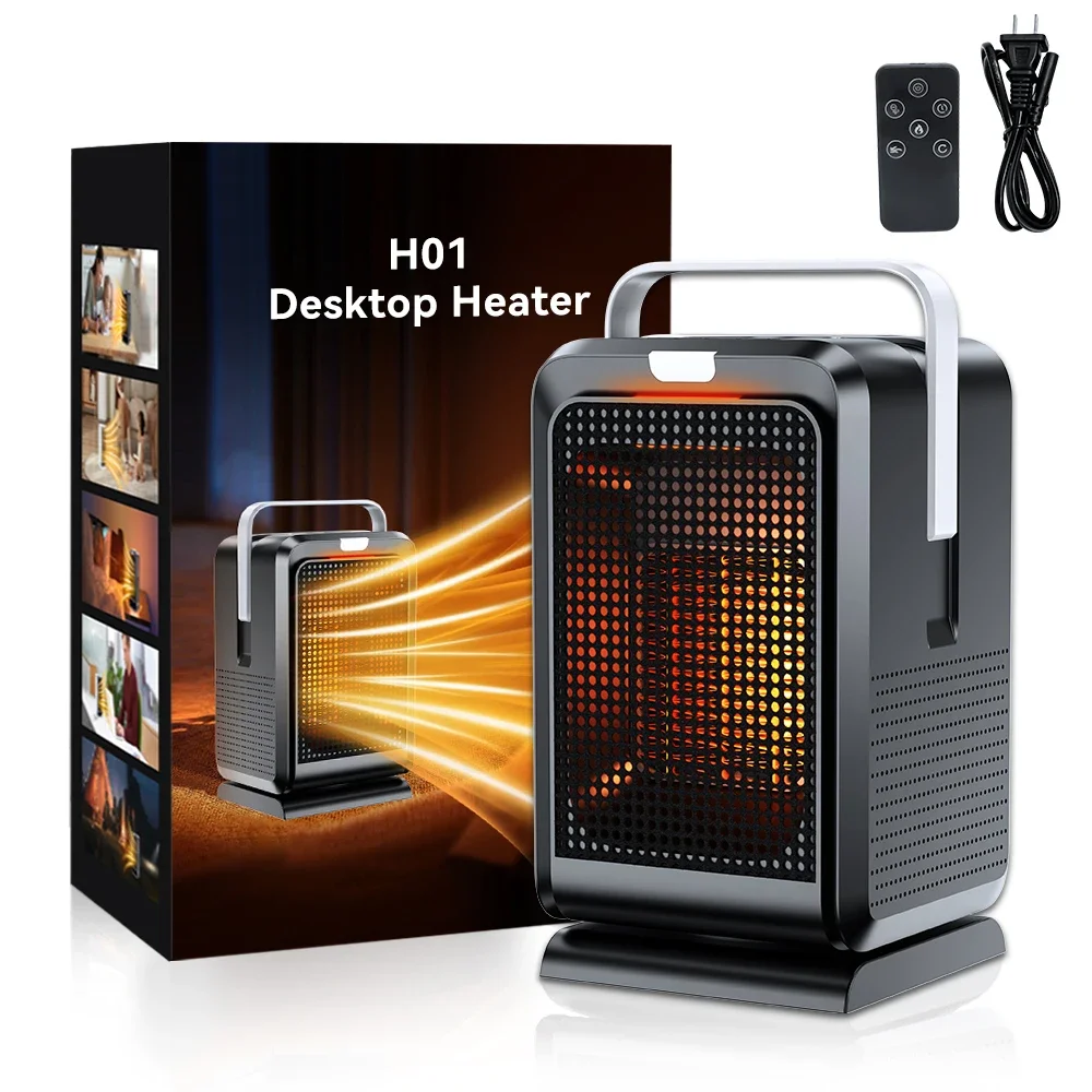 Portable Desktop PTC quick heating shaking head electric both cooling and heating small household With Remote Control 1000W