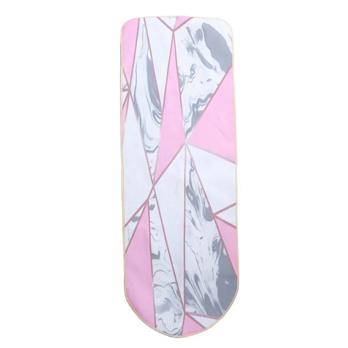 

Printed Marble Pattern Pink Ironing Board Cover Cotton Canvas Resistant Replacement Pad Drawstring Fit Stain
