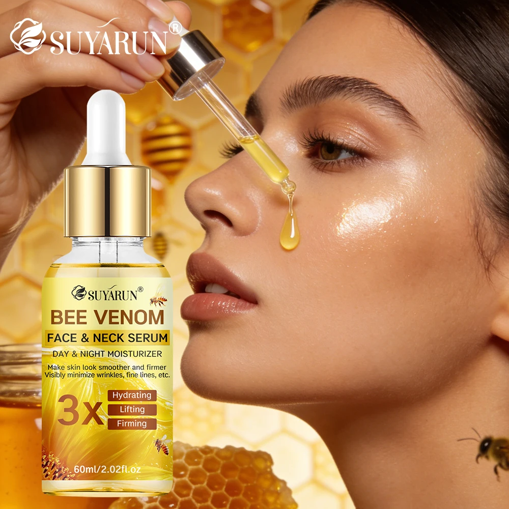 Suero Facial Antienvejecimiento con Colágeno y Veneno de Abeja SUYARUN | Crema Hidratante Reafirmante y Lifting | Reducción de Arrugas | Hidratación 24H.