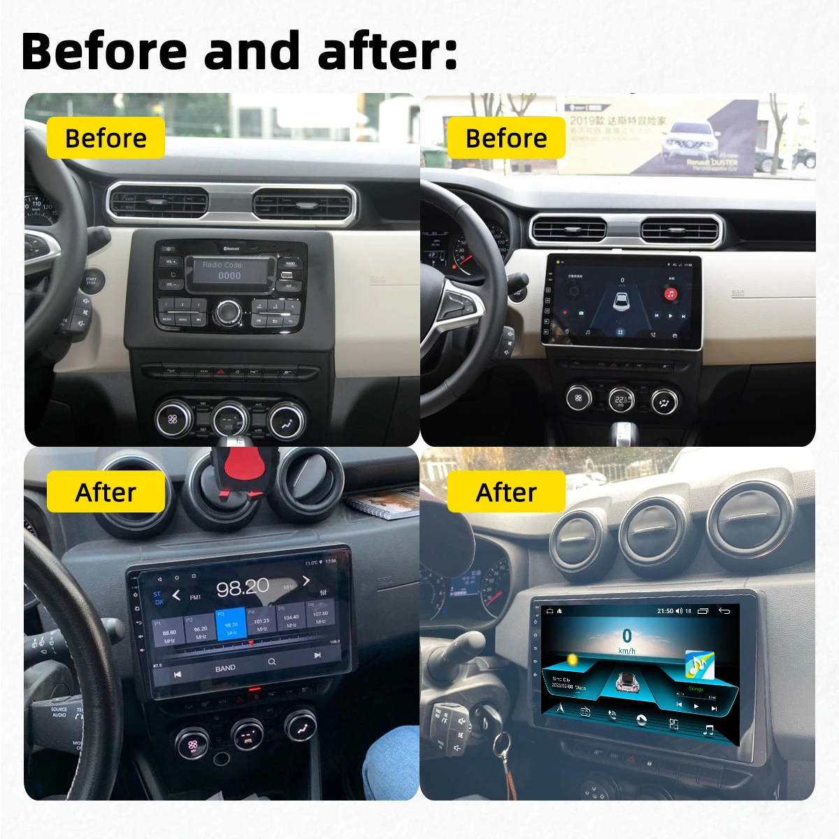 Picture 3: For Renaut Dacia Duster Arkana 2018-2019 Car Intelligent System Carplay Android 2din GPS Stereo Head Unit ASP Multimedia Player