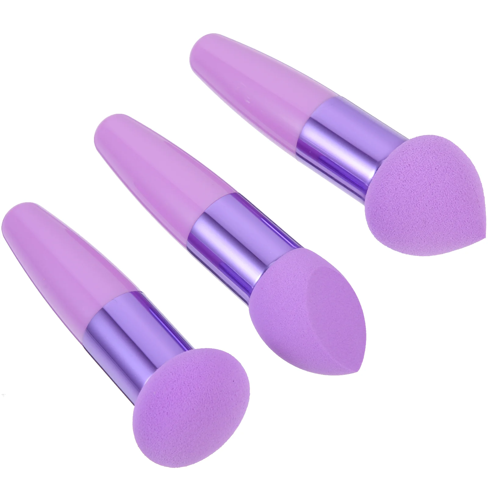 

3 Pcs Heart Shaped Face Wash Women Makeup Sponges Beauty Tools Set Waste Reduction Accessories Handheld Pen Pp Make-up