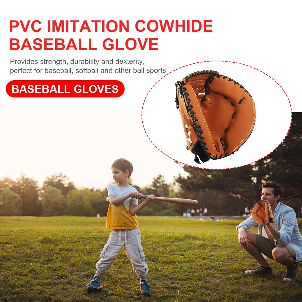 

Baseball Glove Thicken Softball Glove Baseball Softball Catcher Wear-resistant Baseball Fielding Glove for Youth Adults Practice