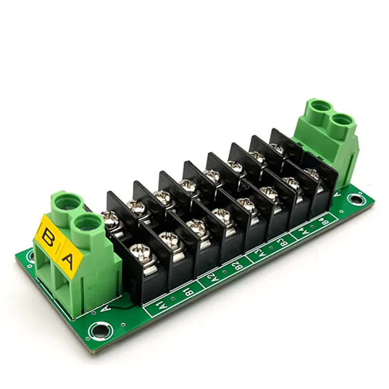 20 Amp 2x8 Position Barrier Terminal Block Distribution Module for AC DC .