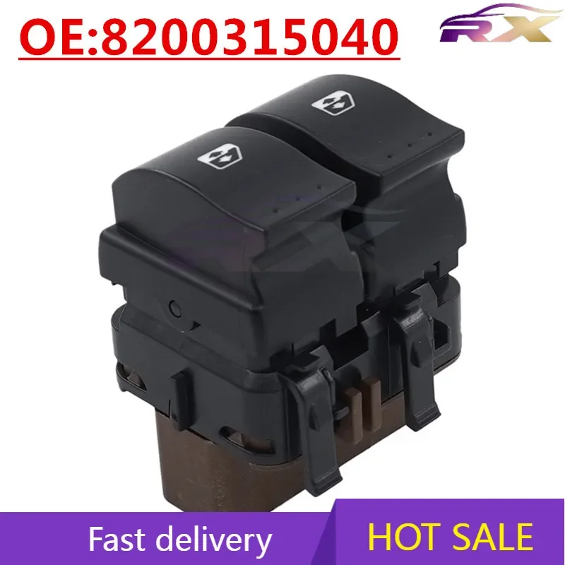 

НОВИНКА: 8200315040 Подходит для кнопки управления стеклоподъемником Renault, электрический переключатель управления стеклоподъемником, одинарный переключатель