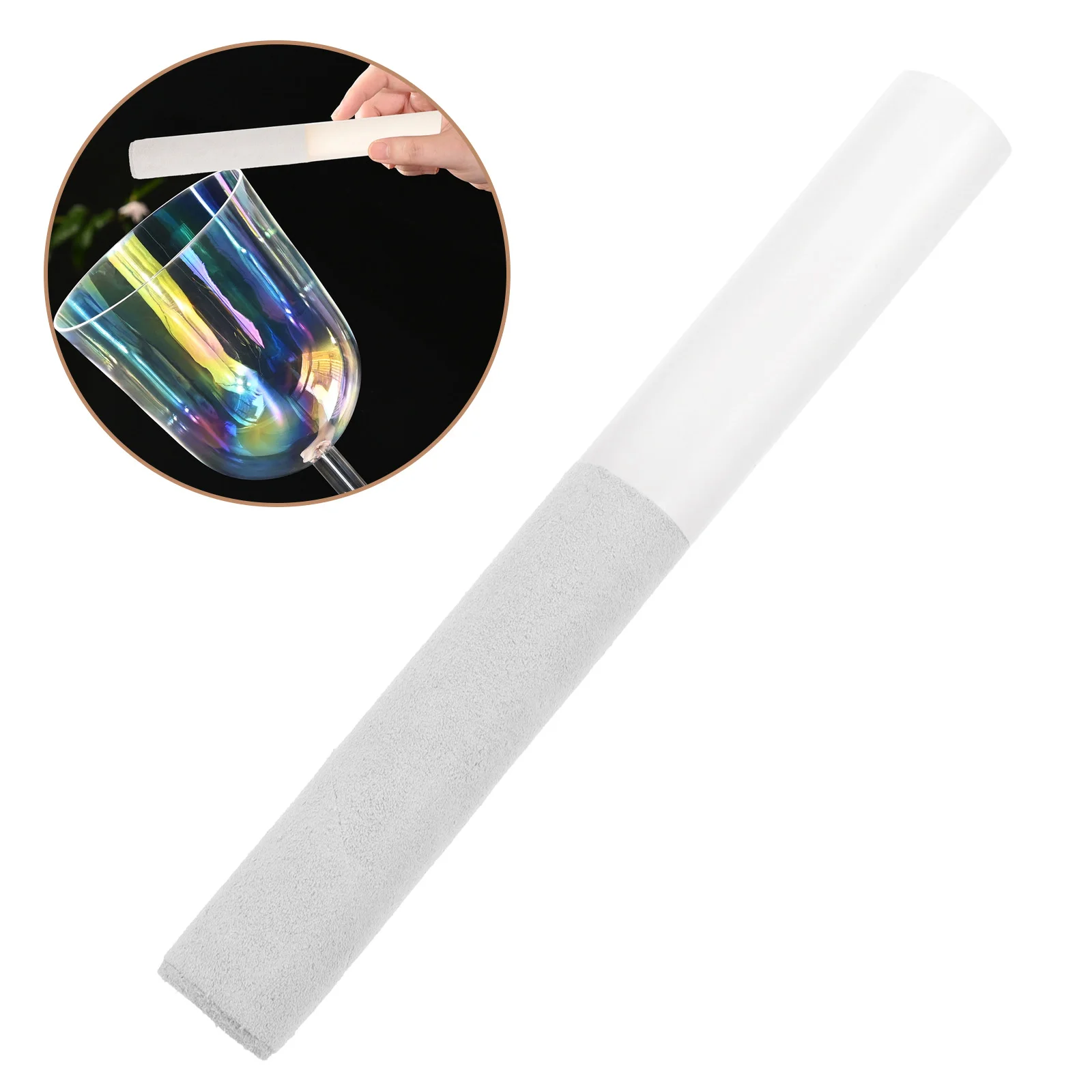 

Yoga Singing Bowl Crystal Bowl Singing Stick Meditation Singing Bowl Acrylic Mallet Instrument Accessory Mallet with Storage Bag