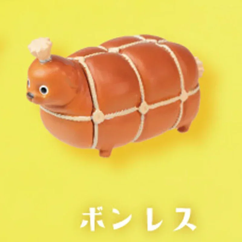 Gashapon Gacha Capsule Toy, Saucisse en fleurs, Chiens de la vie, Viande rôtie, Ornements de table animaux, Cadeaux pour enfants, JxAnimal