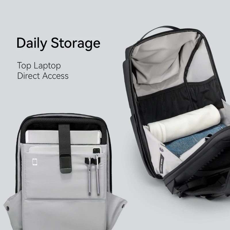 MARK RYDEN Slim Laptop Backpack with Top Direct Access, Shockproof Pearl Foam Padding for Daily & Business Trips