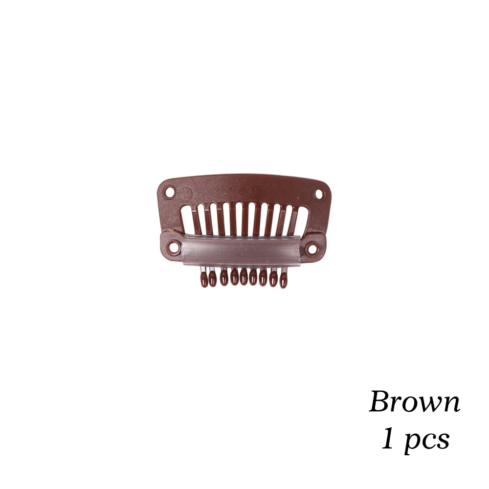 32mm Black Plastic Wig Clips, Snap Clips for Hair Extensions