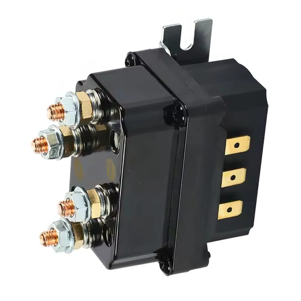 12V 250A Winch Solenoid Relay Contactor Replacement with Bracket and 4 Terminals Universal for ATV UTV 1500-5000lbs Winch