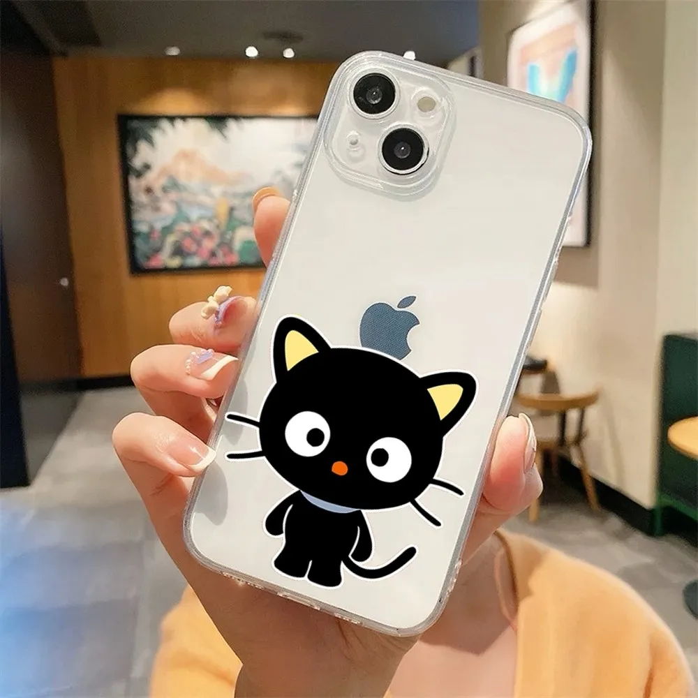 S-Sanrio C-Chococat Phone Case For Iphone 16 15 11 13 14 Pro Max 7 8 Plus X Xr Xs Max Se2020 12mini Transparent Cover