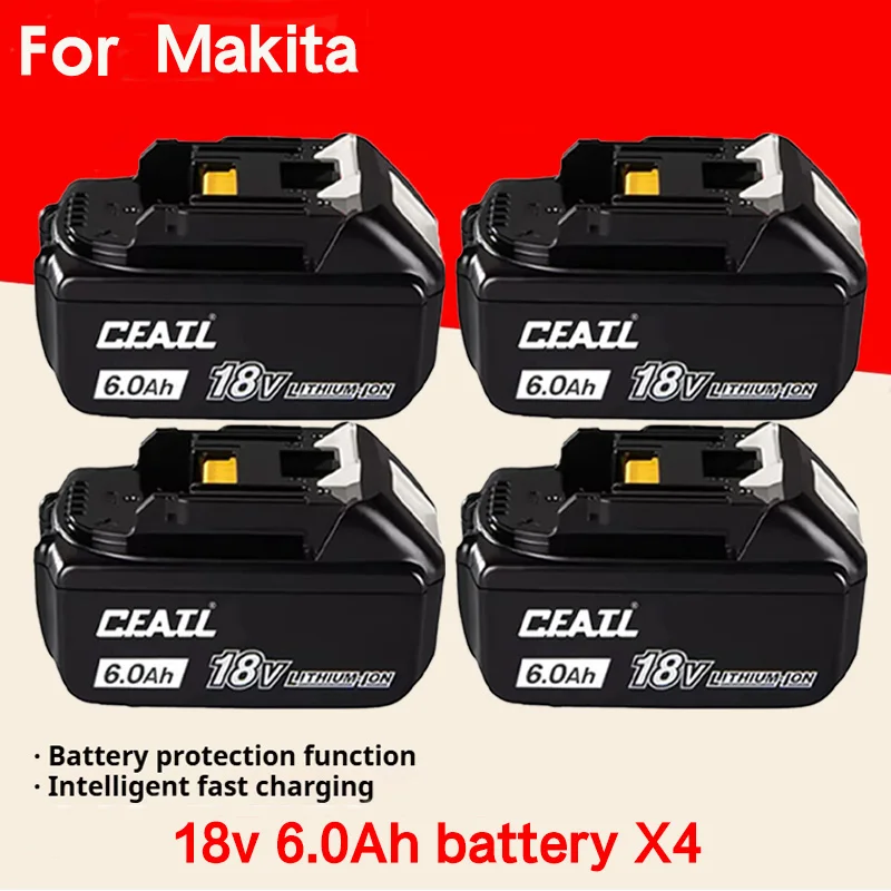 

For Makita 6Ah/5Ah/2Ah for Makita 18V Battery BL1830B BL1850B BL1850 BL1840 BL1860 BL1815 Replacement Lithium Battery