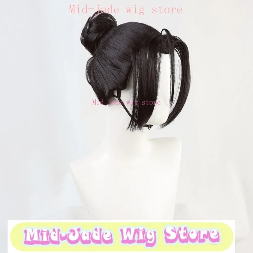 عقد الساحرة شيرلوك شعر مستعار تأثيري هالوين الدعامة الطرف الاصطناعية مقاومة للحرارة الشعر هالوين شعر مستعار منتصف اليشم متجر شعر مستعار