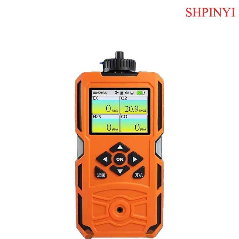 AIKESI X-4BX Portable 4 in 1 Multi Gas Detector   Accurate Sensor for CO2 CO O2 CH4 Gases Combustible Gas Detector Oxygen Meter